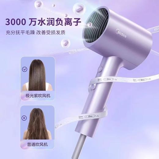 【美的Midea 电吹风机MB-AJ0504】极光紫星夜蓝水滴护发大功率速干送女生节日礼物 商品图0