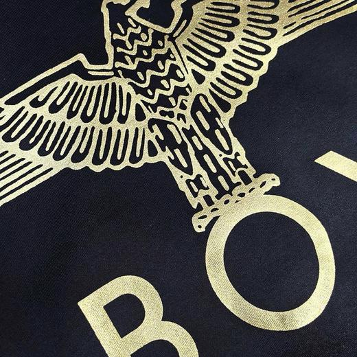 BOY2025新款烫金老鹰天使翅膀图案字母印花休闲情侣短袖 商品图5