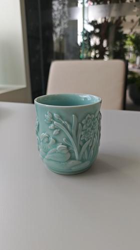 鸳鸯水仙捧杯（粉青）