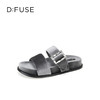Dfuse迪芙斯2025夏季新款丝绒钻扣拖鞋厚底外穿博肯鞋凉拖DFD2110130 商品缩略图11
