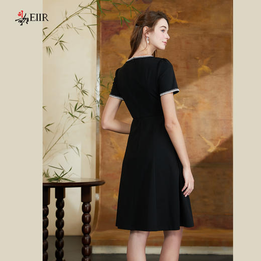 司歌弹力小香风连衣裙圆领短袖A911160X 商品图3