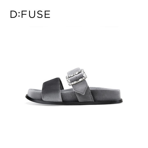 Dfuse迪芙斯2025夏季新款丝绒钻扣拖鞋厚底外穿博肯鞋凉拖DFD2110130 商品图10