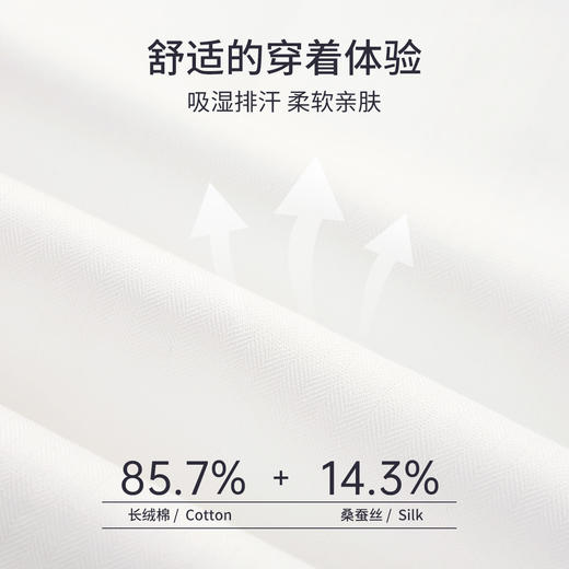 【总裁七号】桑蚕丝DP免烫高端短袖衬衫255L0F611S 商品图4