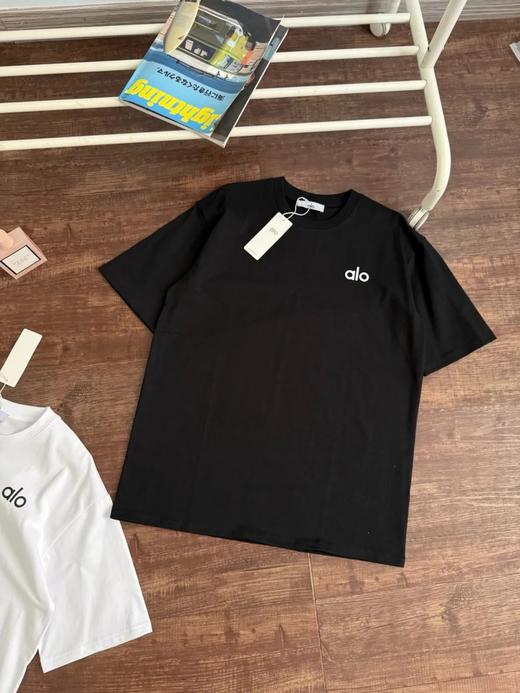 alo yoga印花logo户外运动休闲25ss圆领纯色纯棉短袖T恤 商品图5