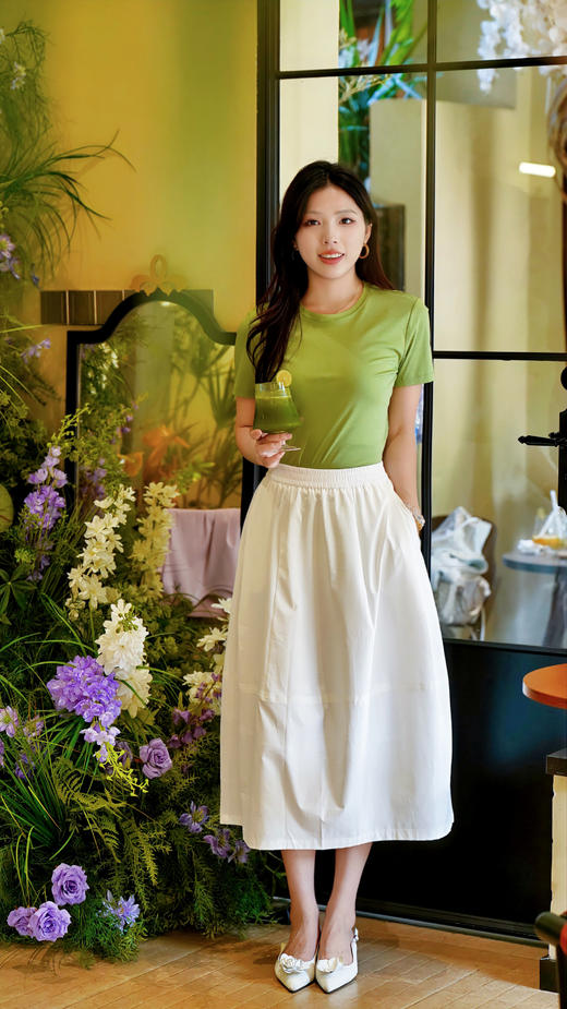 臣禾	【防晒茧型裙】松紧腰【梨形身材福音】花苞裙半身裙	JZ252030158 商品图5