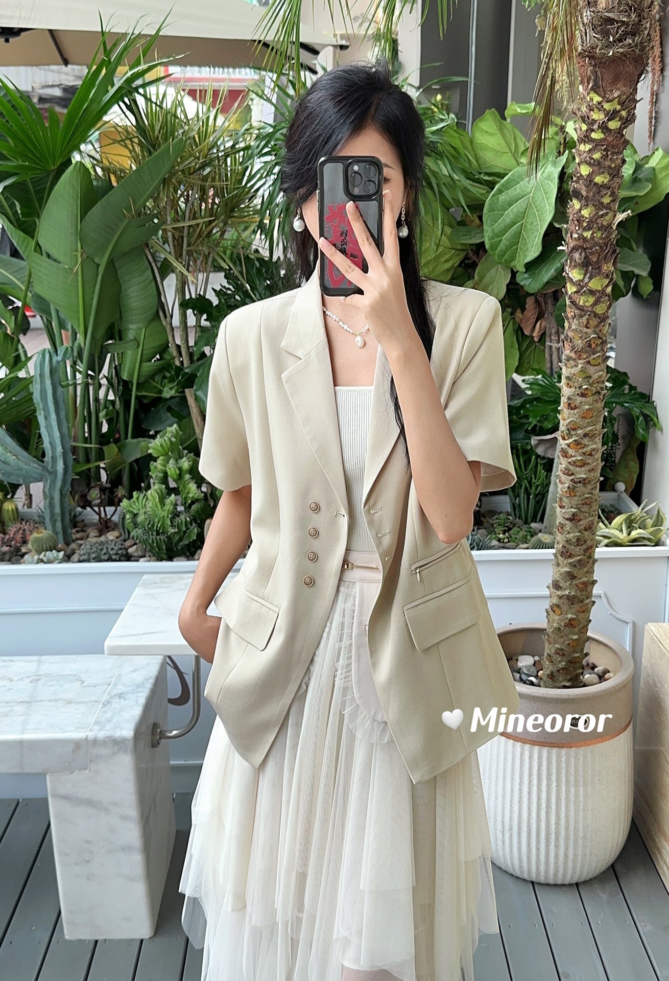 G09112#西装短袖外套