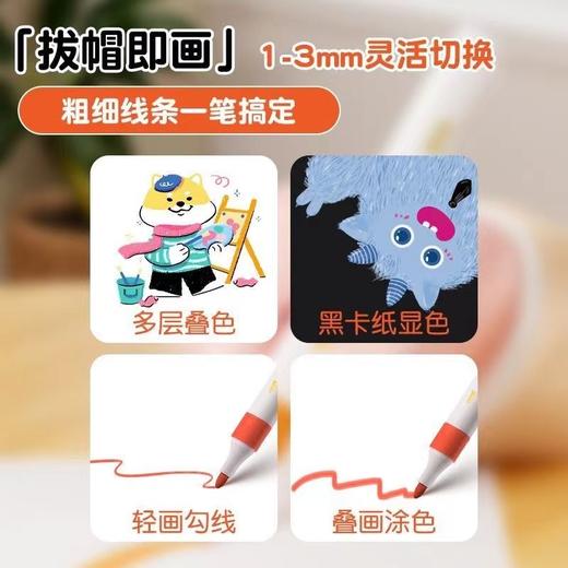 【色彩大师的秘密武器🎨】晨光丙烯马克笔，48色大容量油墨，免按压即画！叠色显色无压力，创意涂鸦神器🔥学生绘画必备！免按压 可叠色三角杆学生绘画画笔 不透色美术涂鸦笔 商品图1