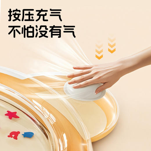 【哄娃神器！萌趣拍拍垫】宝宝的水上乐园，婴儿按压充气注水拍拍垫海洋生物游泳圈爬爬垫坐垫，六一儿童礼物拍拍垫。ry 商品图2