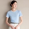 IWY/六色可选舒适感凉爽针织短袖T恤女弹力修身上衣百搭休闲打底衫夏季J25T001 商品缩略图2