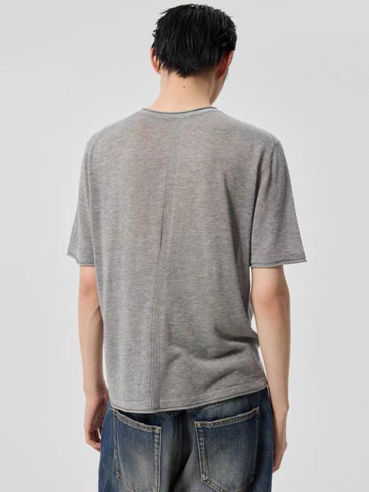 Simple Project/M25108/亚麻圆领T恤 商品图3