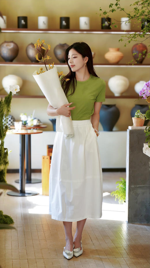 臣禾	【防晒茧型裙】松紧腰【梨形身材福音】花苞裙半身裙	JZ252030158 商品图6