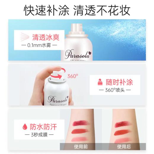 【香港直邮】娜丽丝清透水润防晒喷雾粉色90g 商品图1