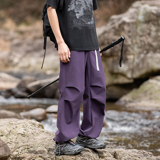 LUCKY DEER情侣款防泼水时尚伞兵裤 商品图5