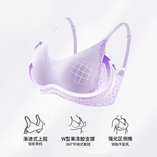 直发【纯原】 梅因斯 3D刷花蚕丝内衣 养护➕聚拢➕舒适 三合一 商品图1