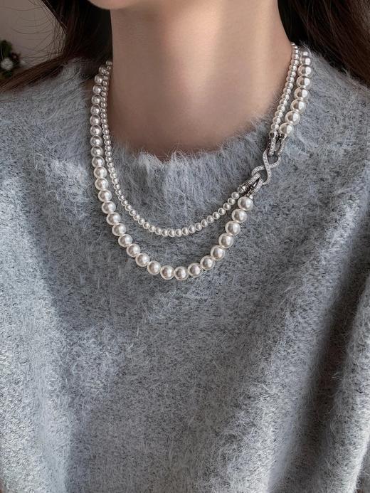 宝藏款❗️【双层多种戴法施华洛珍珠项链】❗️ 轻松解锁六种戴法，有这一条，其他项链都可以靠边了！（72h内发货） 商品图1