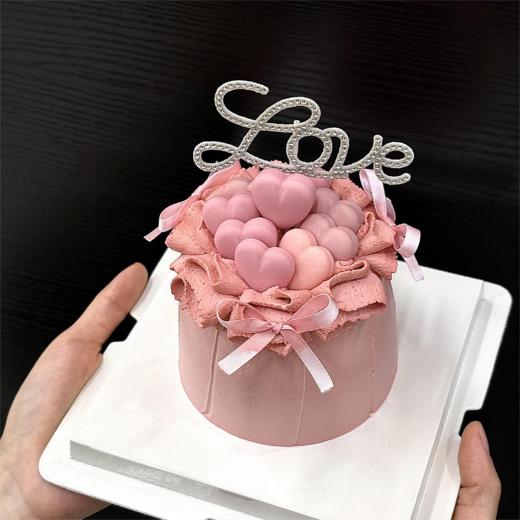 烤爱·眷眷之恋·情人节蛋糕·粉色爱心巧克力·高级出片·低糖纯动物淡奶油·生日蛋糕聚会团建下午茶【仅限深圳同城配送】 商品图0
