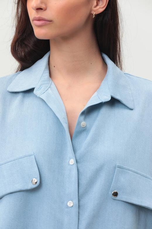 Ginette Garde  ANGELE衬衫 / GABRIEL阔腿裤-浅牛仔蓝 商品图4