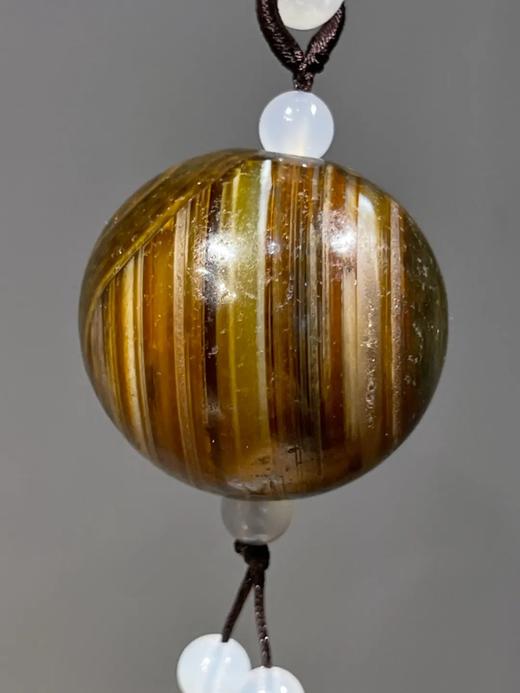 缠丝玛瑙椭圆大珠，顺丰包邮 商品图1