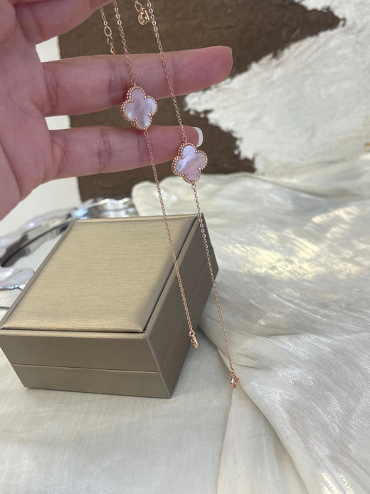 直发 梵克家同款的四叶草【单颗粉贝母手链】 商品图0