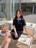 miumi*|缪 明星同款25ss 蓝色格纹polo连衣裙 商品缩略图0