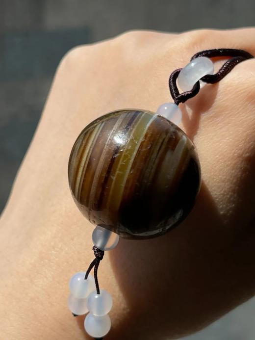 缠丝玛瑙椭圆大珠，顺丰包邮 商品图4