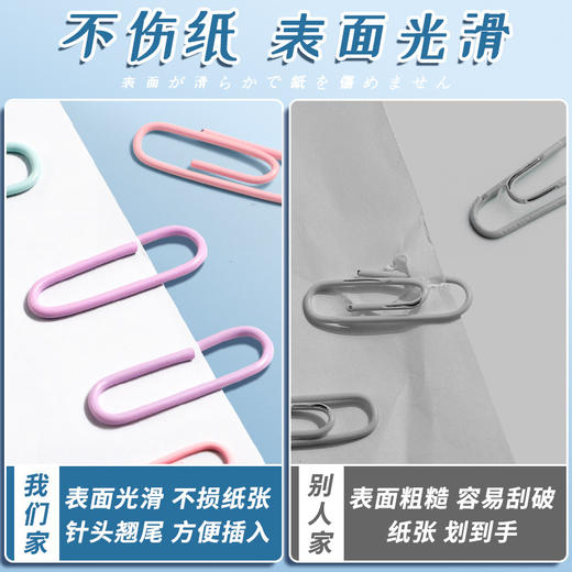 「500支大桶装！防水耐用」真彩彩色回形针办公用品曲别针大号文件书签回型针收纳盒文具 商品图2