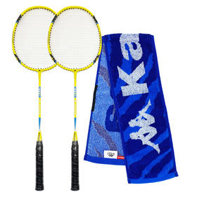 kappa黄色羽毛球拍+健跑巾套装K0DZ8BD58L-8244P