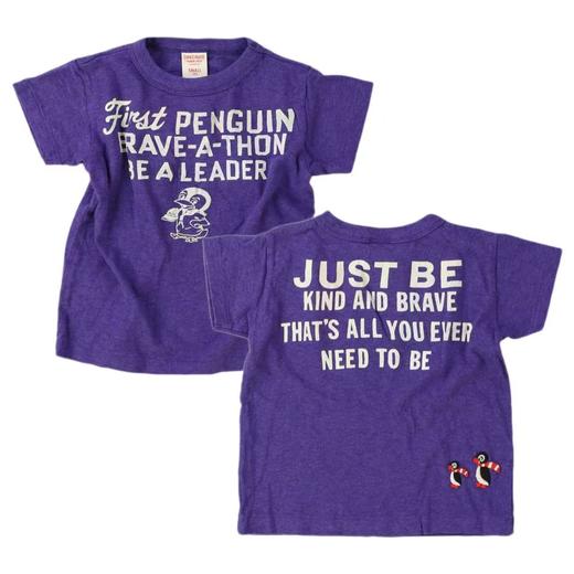 2025夏日系儿童DD企鹅刺绣字母植绒印花竹节彩棉短袖T恤六色 商品图4