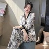 【国潮风❗冰丝家居服四件套】宅家也要美美哒，水墨画+冰丝面料=奢华又清凉，丝滑又柔软，水墨画时尚复古奢华印花家居服套装女QQ 商品缩略图2