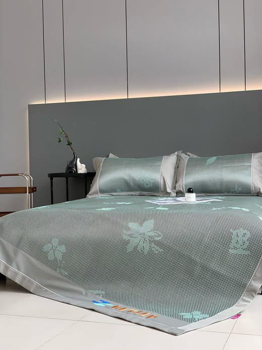 严选 | 黑白纪800D冰藤席 180*200cm/件 家用可折叠 透气亲肤 清凉入眠 商品图0