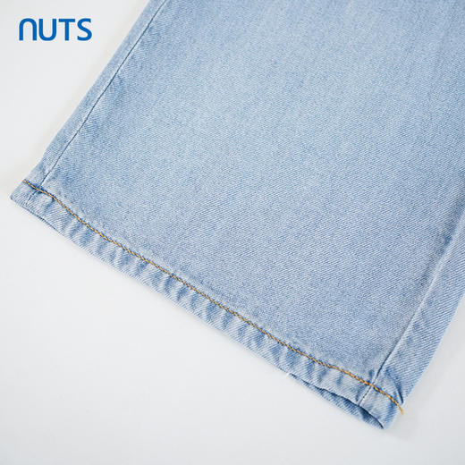 NUTS夏季新品浅色时尚宽松显瘦气质水洗牛仔长裤428112425 商品图4