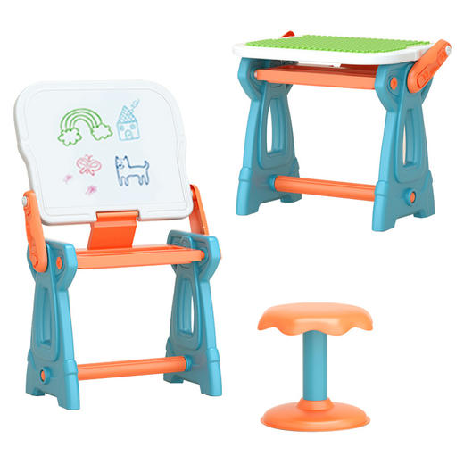 儿童节礼物！【画板/积木任意切换，一板两用，体验不同的创作方式！】儿童积木桌 画画板写字板 宝宝小黑板 折叠收纳涂鸦 生日礼物儿童节礼物-QQ 商品图4