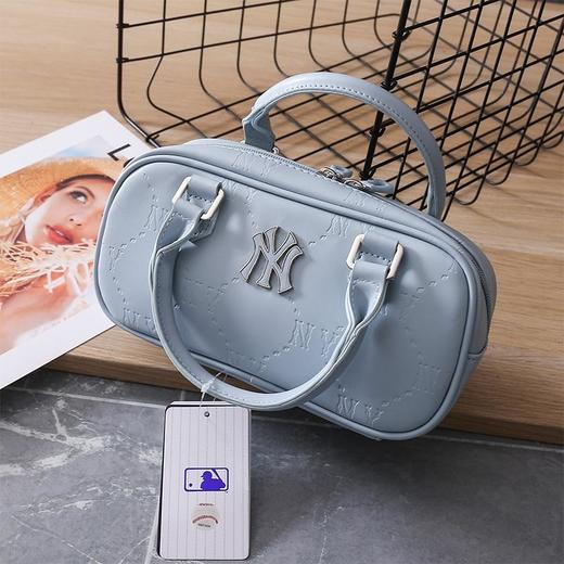 【MLB保龄球包】MLB暗纹老花吐司棒球方包纯色单肩手提包斜挎包男女同款情侣款 商品图6
