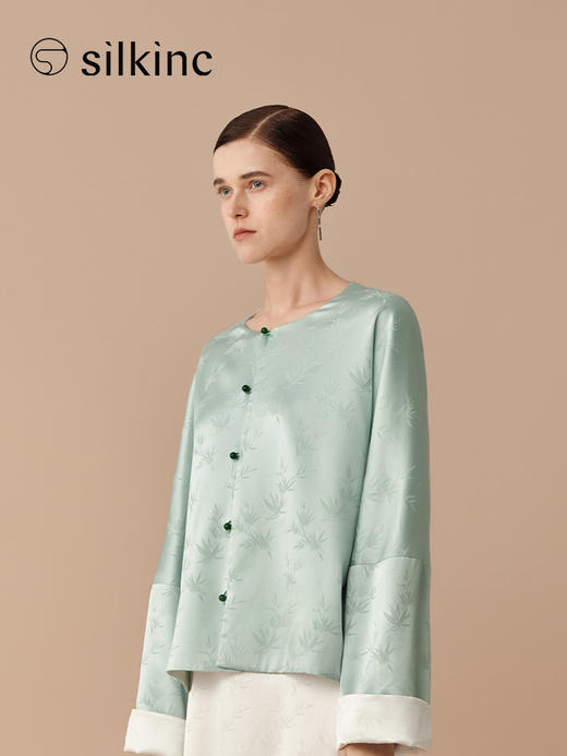 丝所｜24W033 新中式双面穿外套［ 粉A / 绿B ] 商品图4