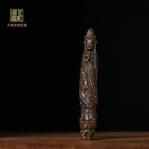 天然老惠安沉香菩萨雕件 沉水级 14.5克 SP11355 商品图0