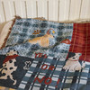 自然醒中古风艺术挂毯沙发毯复古美式田园格子拼接小狗针织毯午睡盖毯野餐布垫MT 商品缩略图13
