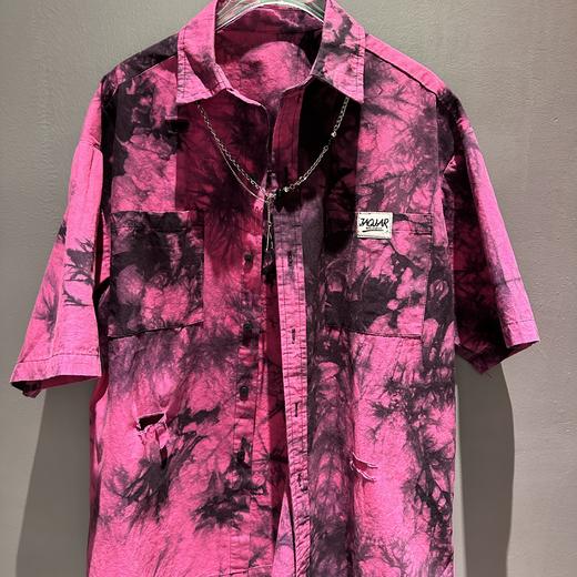 NAS立领带项链扎染短袖衬衫50403夏季025682011231 商品图3