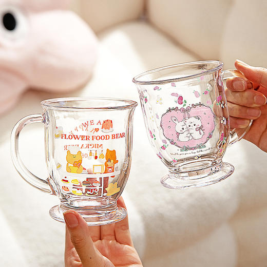 摩登主妇玻璃杯高脚杯高颜值水杯女2025新款果汁杯咖啡杯奶茶杯子 商品图2