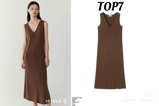 初九上新 开门红秒杀‼️小禾 真丝亚麻混纺 亲肤舒爽透气 摩卡慕斯 V领无袖 针织直身连衣裙 商品图1