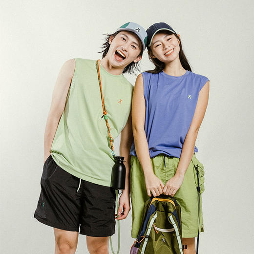 【品牌直发-降价福利】ACMEITEM爱棵米 户外速干运动背心圆领宽松无袖上衣男女GAG3160920C 商品图1