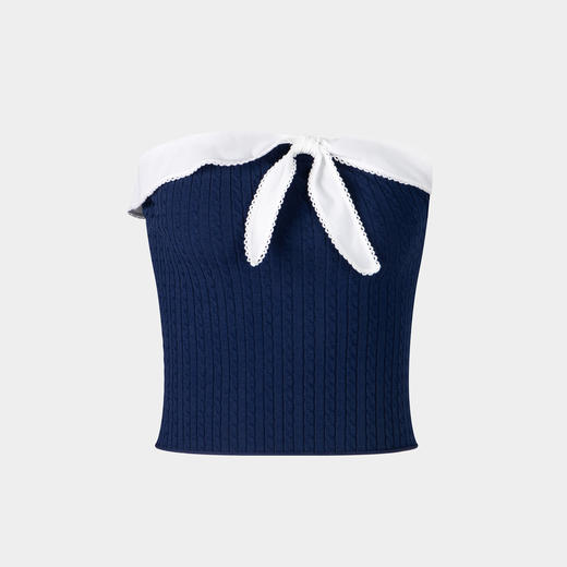 HERLIAN 2025夏季新品女士拼接撞色鱼骨裹胸纯欲背心 商品图1