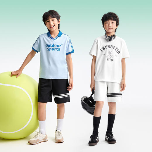 男童全腰针织中裤夏季新款安奈儿童装EB526111 商品图2