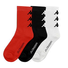 Kappa经典运动袜（三双装红黑白）K0BZ8WG02L