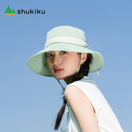 shukiku 糖纸系列 成人防晒帽 薄荷绿 均码 商品图1