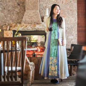 【林栖设计小店】真丝马面连衣裙钩花绣花新中式国风2025夏季新品桑蚕丝女1952092