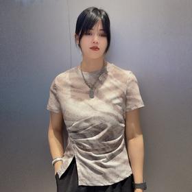 MY流行花色修身小衫50401（白）夏季 152530020321