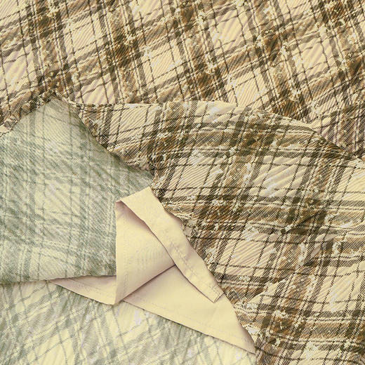 【2件9折】【Petit Bari】(多色)复古法式格纹褶皱直筒半身裙 商品图6