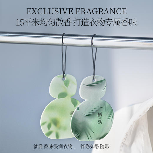 栖溪秘境香卡  家用室内挂件持久留香 雪浸山茶/晚风白茶/北境雪松 2片装 商品图1