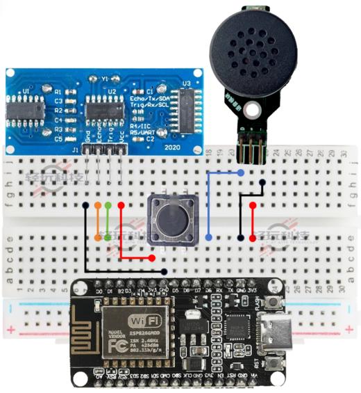 新版物联网作品-超声波雷达语音版 商品图0