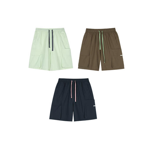 【出游季特惠】ACMEITEM爱棵米 户外情侣大容量口袋短裤系绳休闲裤子男女GAG3220942C 商品图4